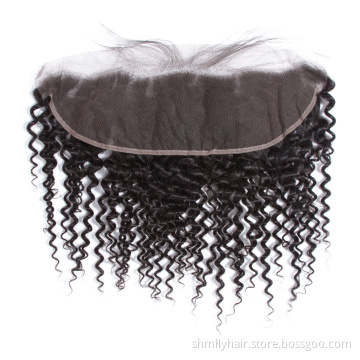 High Quality Swiss Lace Frontal 13x4 With Baby Hair Wholesale 4x4 2x6 5x5 13x6 6x6 7x7 360 Lace Kinky Curly Indian Hair Frontal